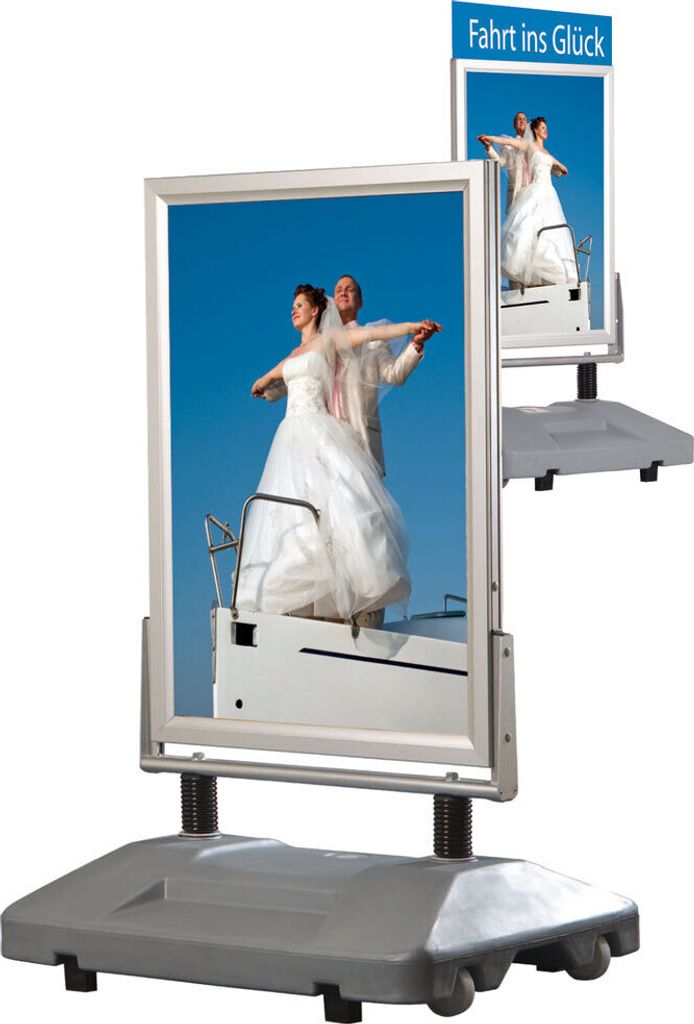 Kundenstopper Wind Sign, DIN A1 mit Top-Schild