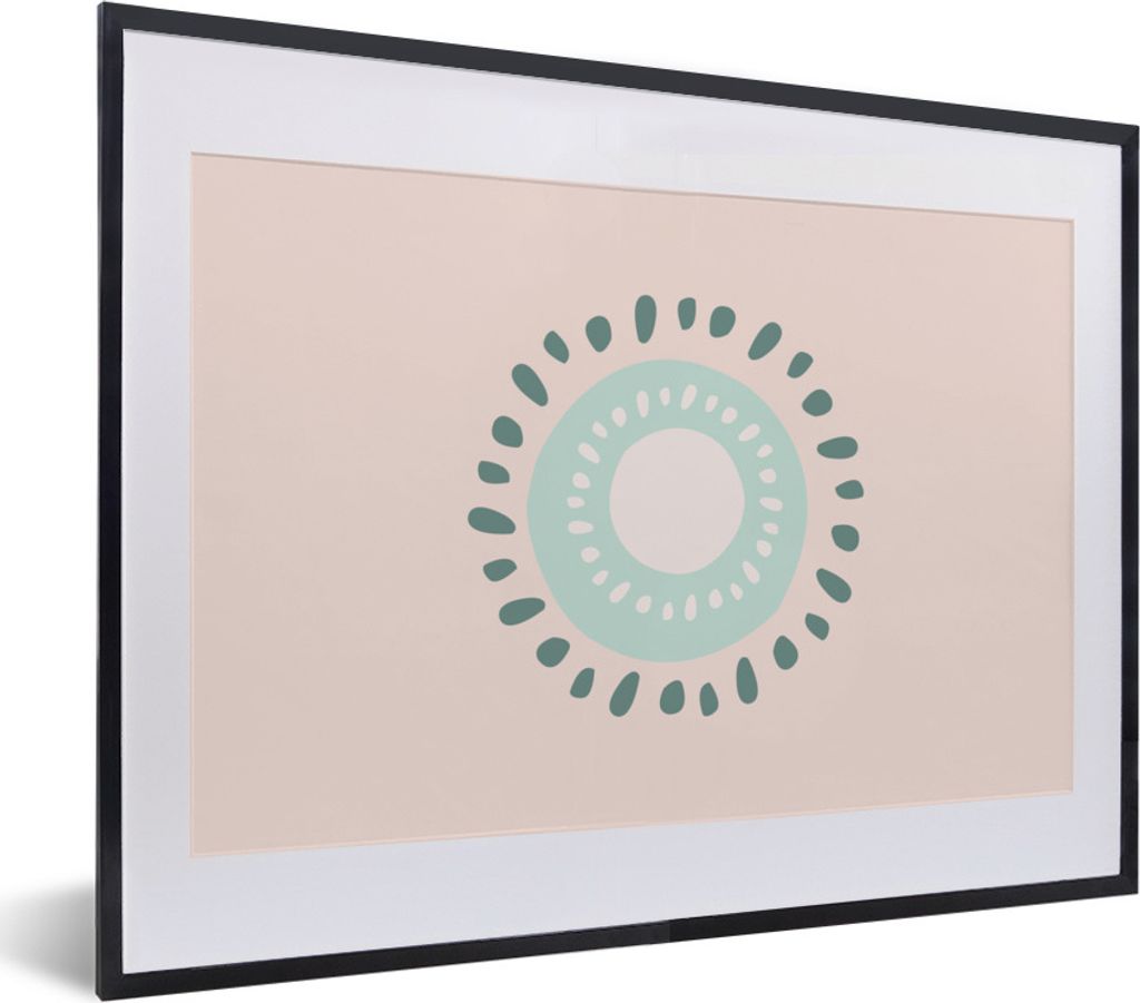 MuchoWow® Gerahmtes Poster Sommer - Kiwi - Abstrakt 40x30 Produktbild 