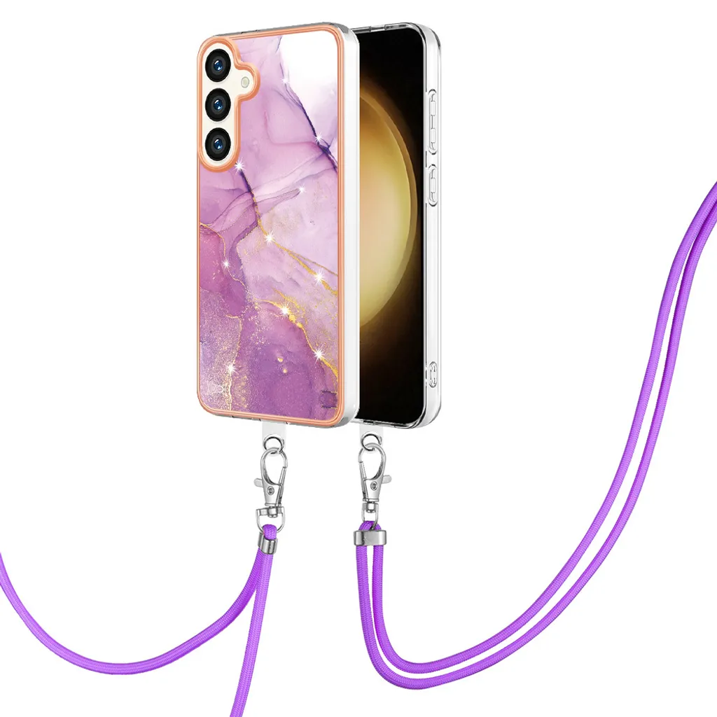 Cover Rosa Samsung S24+ con Cinturino: Stile e Sicurezza in un Click