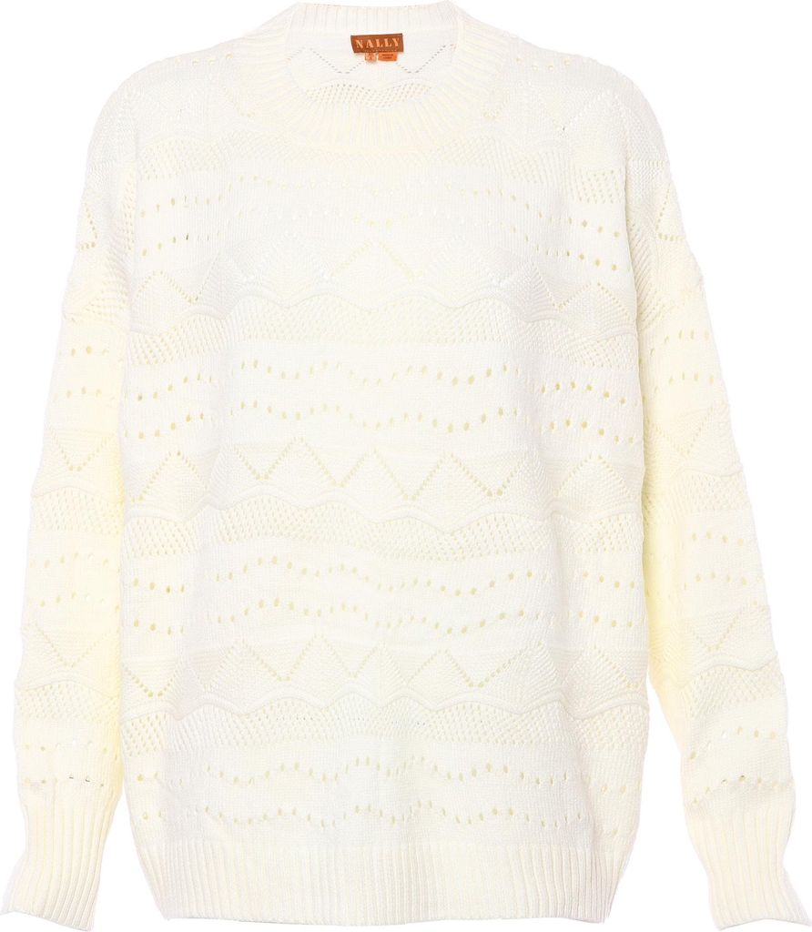 NALLY damen pullover - wollweiss, XL/XXL