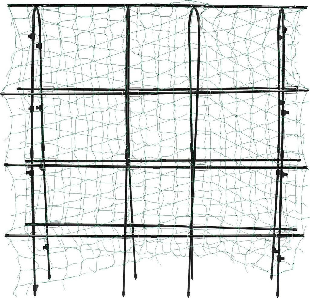 Rankbogen mit Netz - Gartenspalier - 180×30×180 cm - Für Kletterpflanzen - Für den Außenbereich - Schmale Tiefe 30 cm