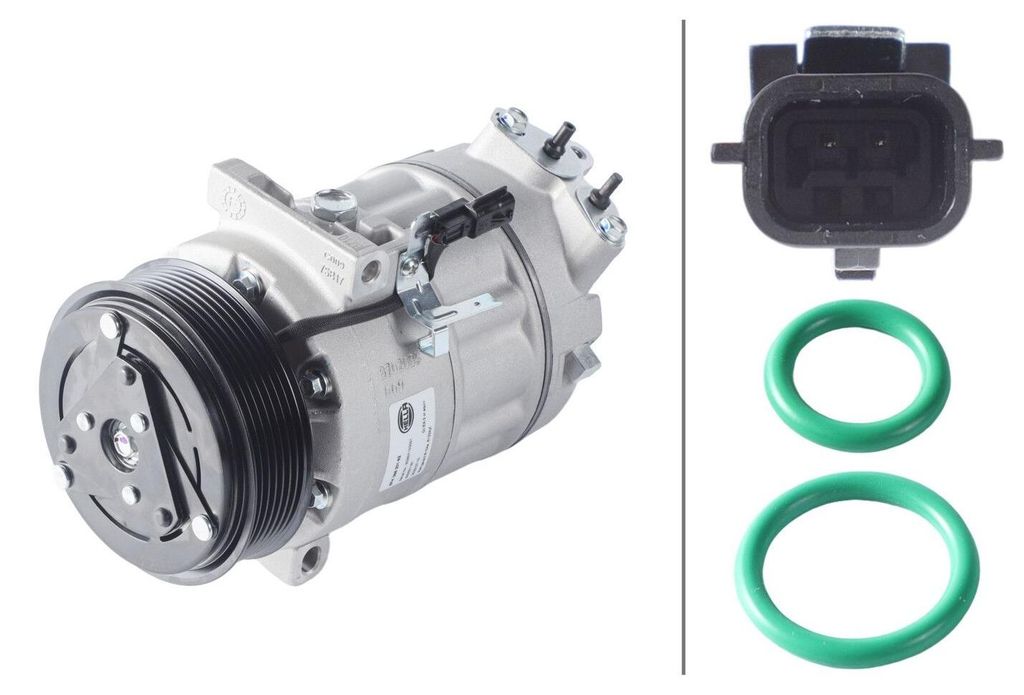 Compressore dell'aria condizionata 12 V Ø 115 mm HELLA Immagine del prodotto 