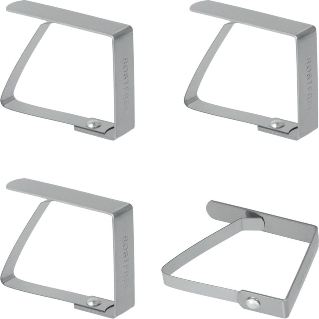 METALTEX 254500010 Tischtuchklammern 4er Set, Inox / Produktbild 