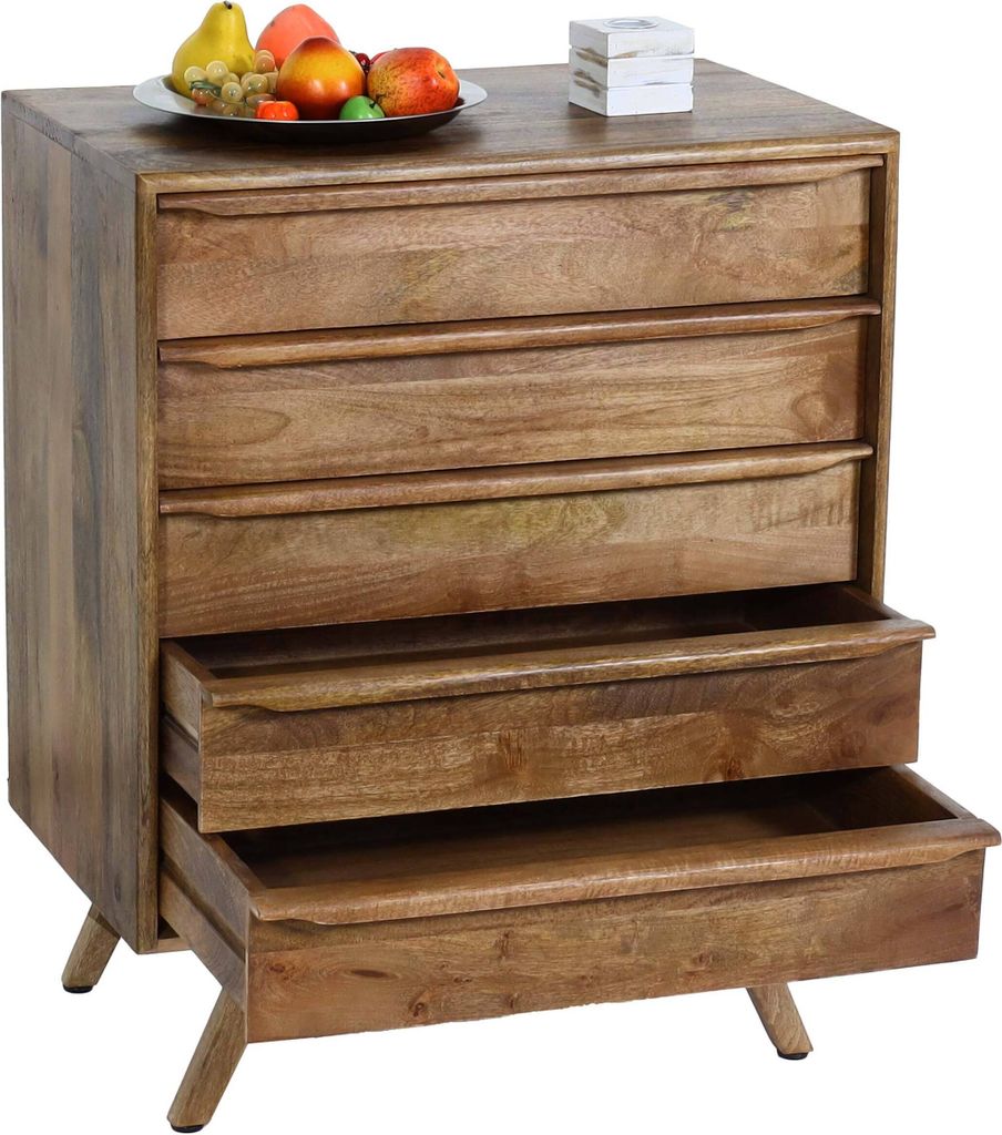 Highboard HWC-L96, Kommode Sideboard Schrank Schubladen Produktbild 