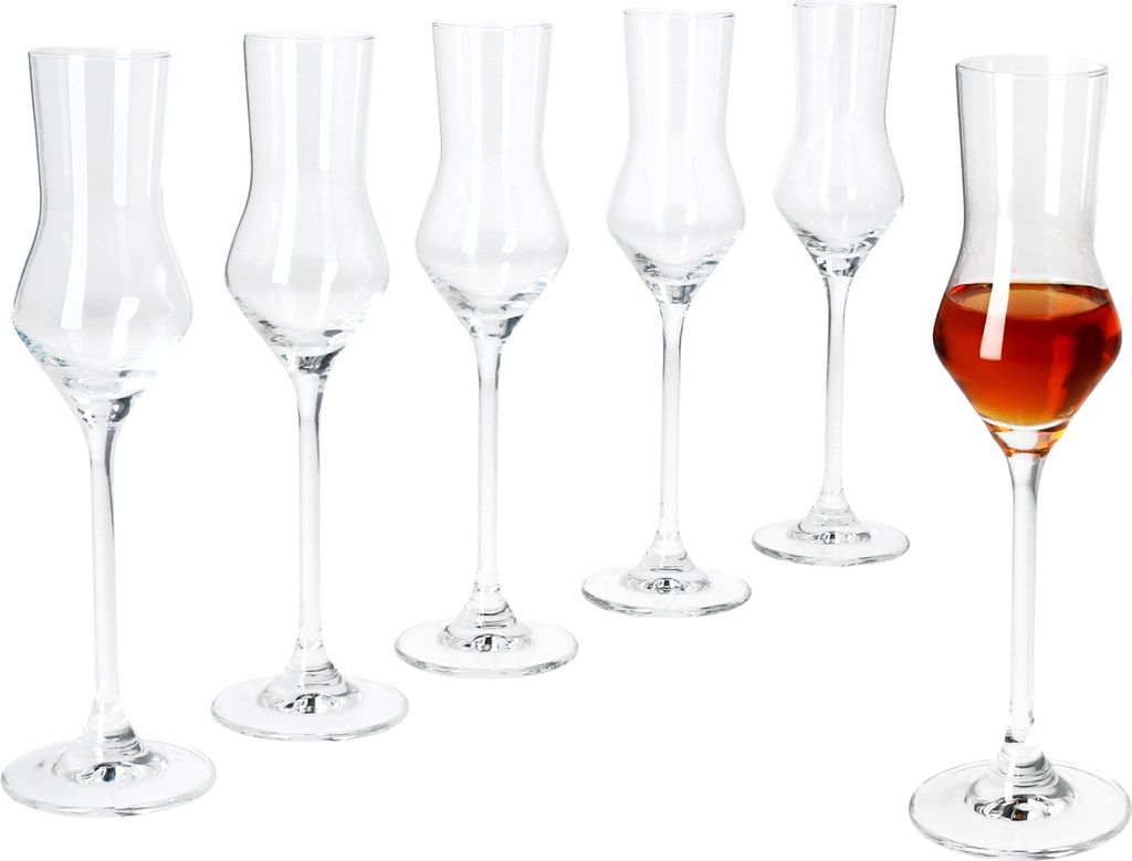 6x Specials Spirits Grappa-Gläser 30ml mit Fuß Likörglas Produktbild 
