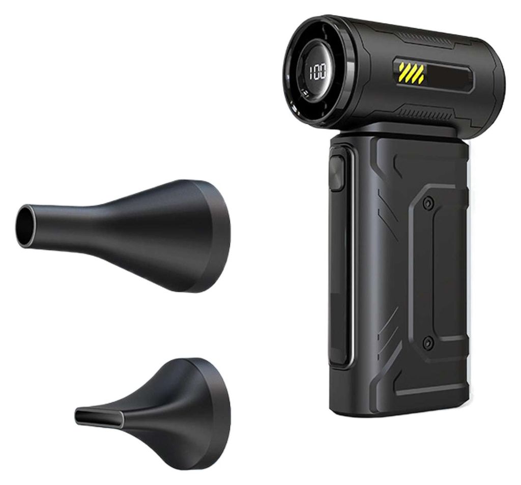Zimilo Tragbarer Akku Tischventilator, Mini USB Ventilator mit 100 Stufen, LED-Display, Timer, Wiederaufladbar für Büro, Heim und Outdoor, Schwarz