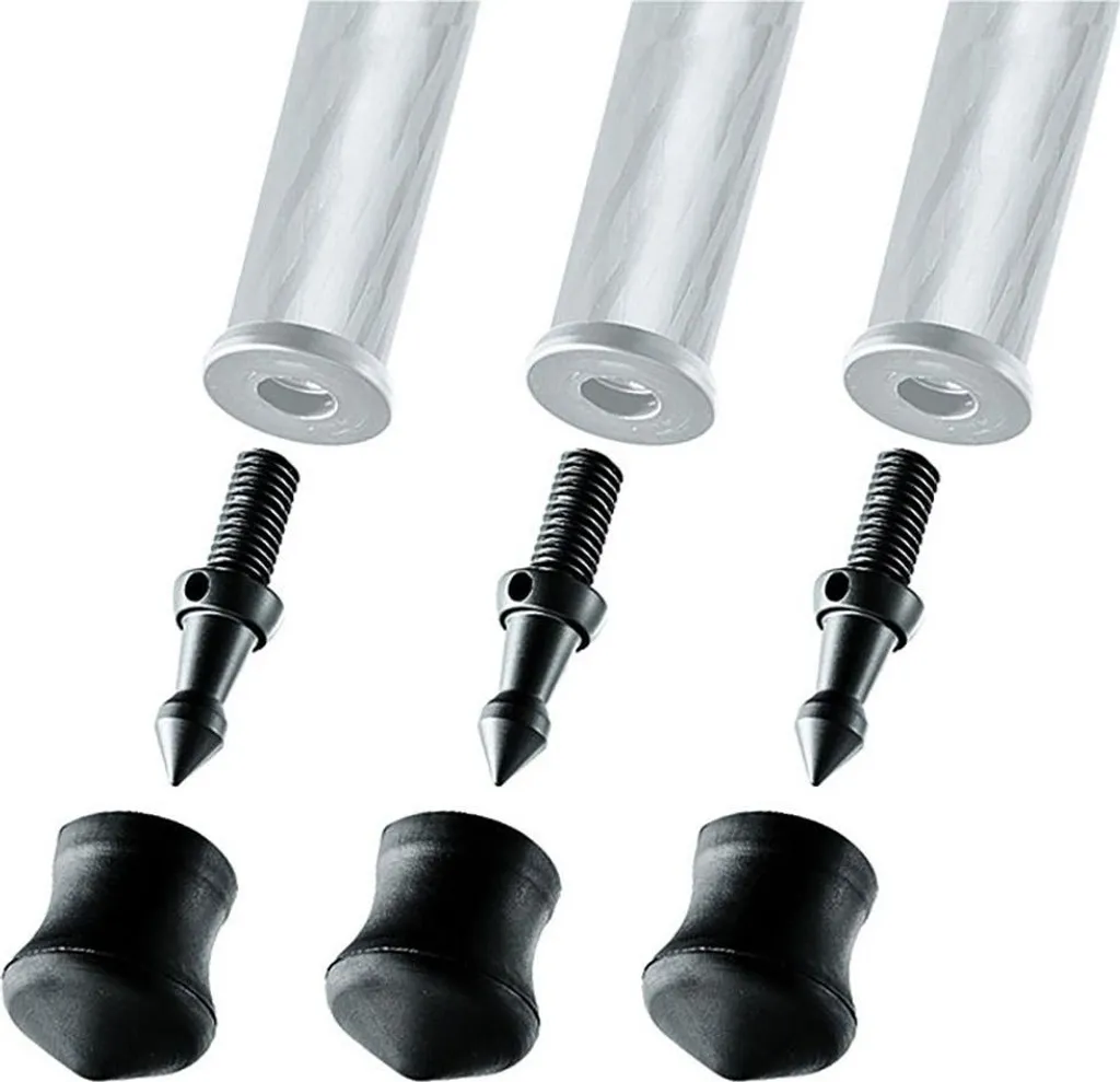 Pointes Gitzo GSF30S 30mm en acier inoxydable avec embouts gomme