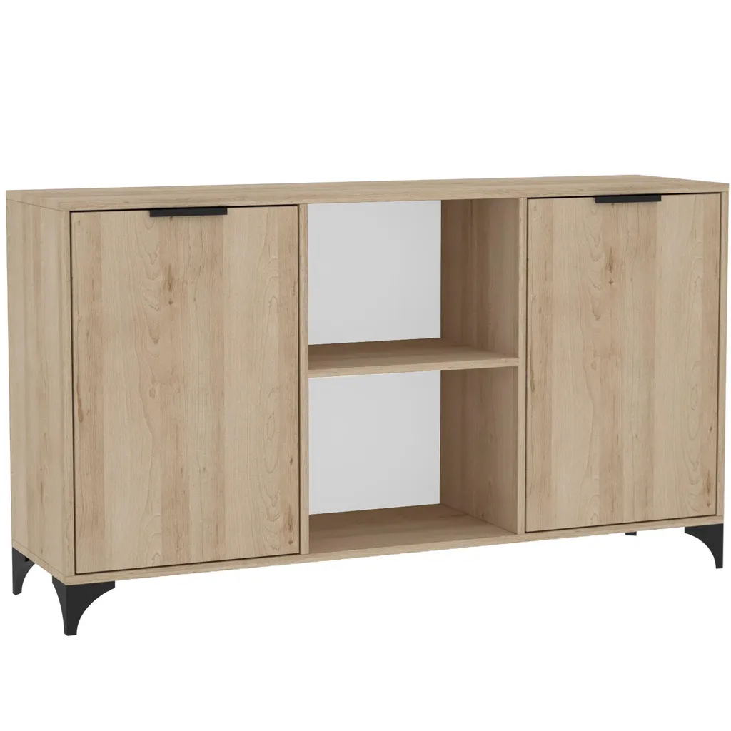 Meuble Bas de Rangement pour Entrée et Séjour HOME 2D Chêne Artisan