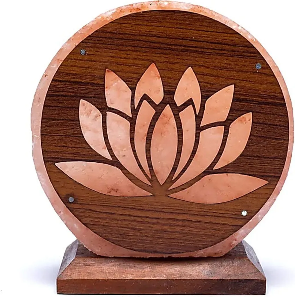 Lampe à Sel Lotus Anti-Stress - Éclairage Douceur LED Rose 22x19 cm