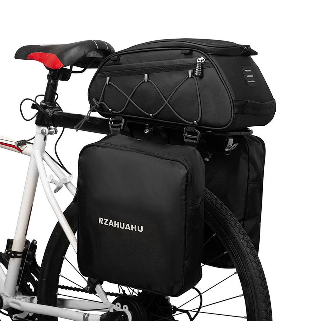 3-in-1-Fahrradtraegertasche, wasserdichte Fahrrad-Ruecksitztasche, Kuehltasche mit 2 seitlichen Haengetaschen, Radfahren, Gepaecktasche, Pannier-Um...