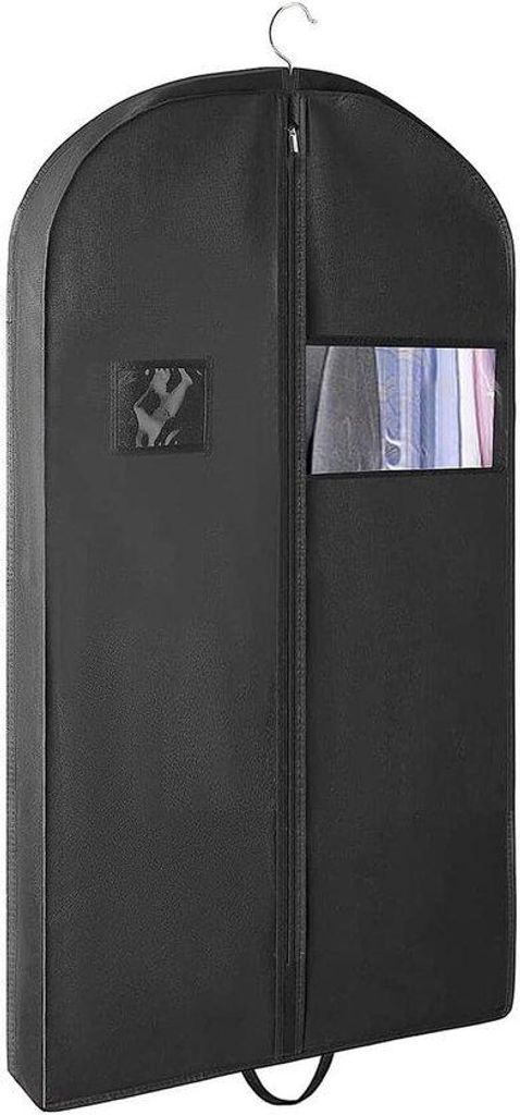Reiswäscheschrank mit Reißverschluss, Reiseschrank für lange Kleider, Geschäftsanzüge, schwarze Schrank für Kleidung (152 x 60 cm)