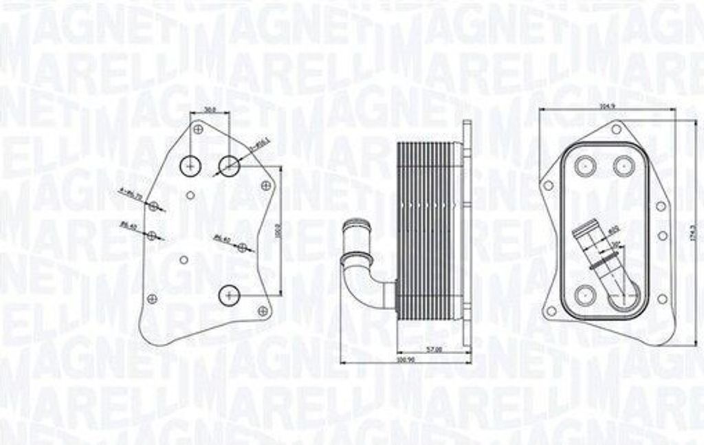MAGNETI MARELLI 350300002300 Ölkühler Motoröl für OPEL Corsa D Schrägheck (S07) ZAFIRA B (A05) Mokka / Mokka X (J13) Astra J Sports Tourer (P10)