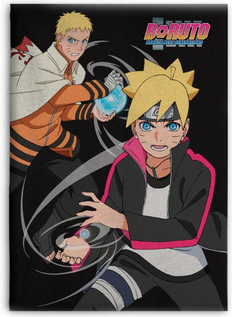 Plaid polaire Boruto - Naruto Next Generations - Noir