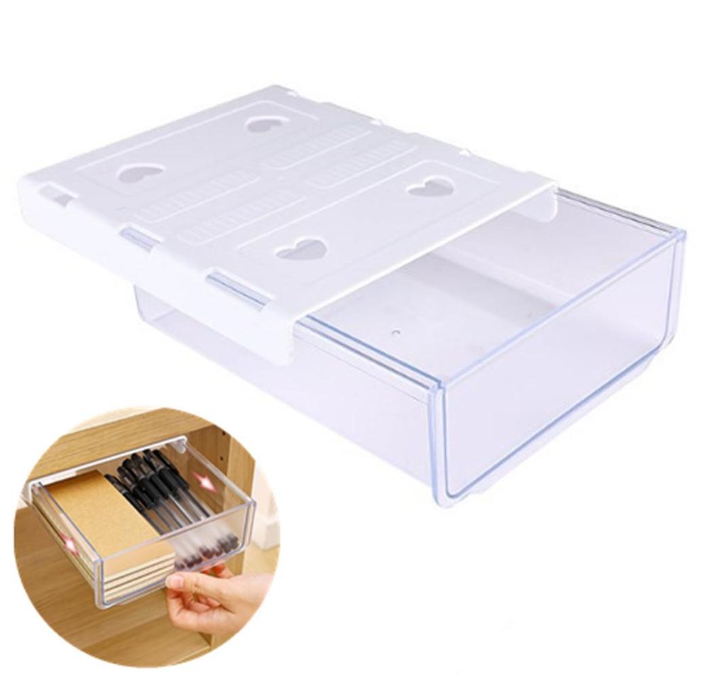 2 Stück Schublade unter Schreibtisch, Schreibtisch Organizer, Schubladen Organizer für Büro Tisch Schminktisch Versteckte Schubladenbox