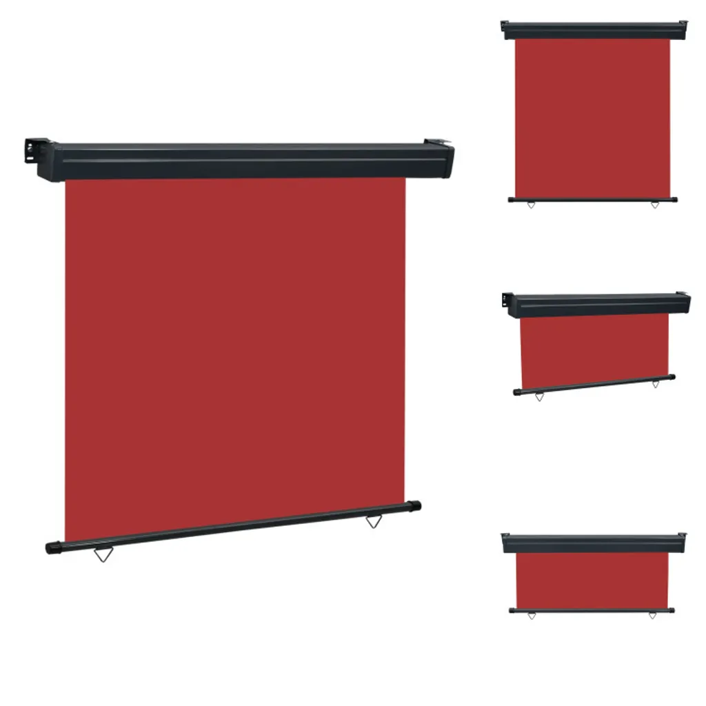 Tenda da Sole Laterale vidaXL 170x250 cm Rossa | Frangivento per Terrazzo
