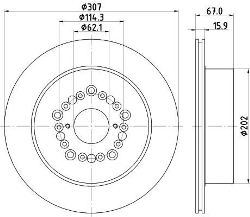 Disque de frein HELLA haute teneur en carbone pour Supra et Lexus LS