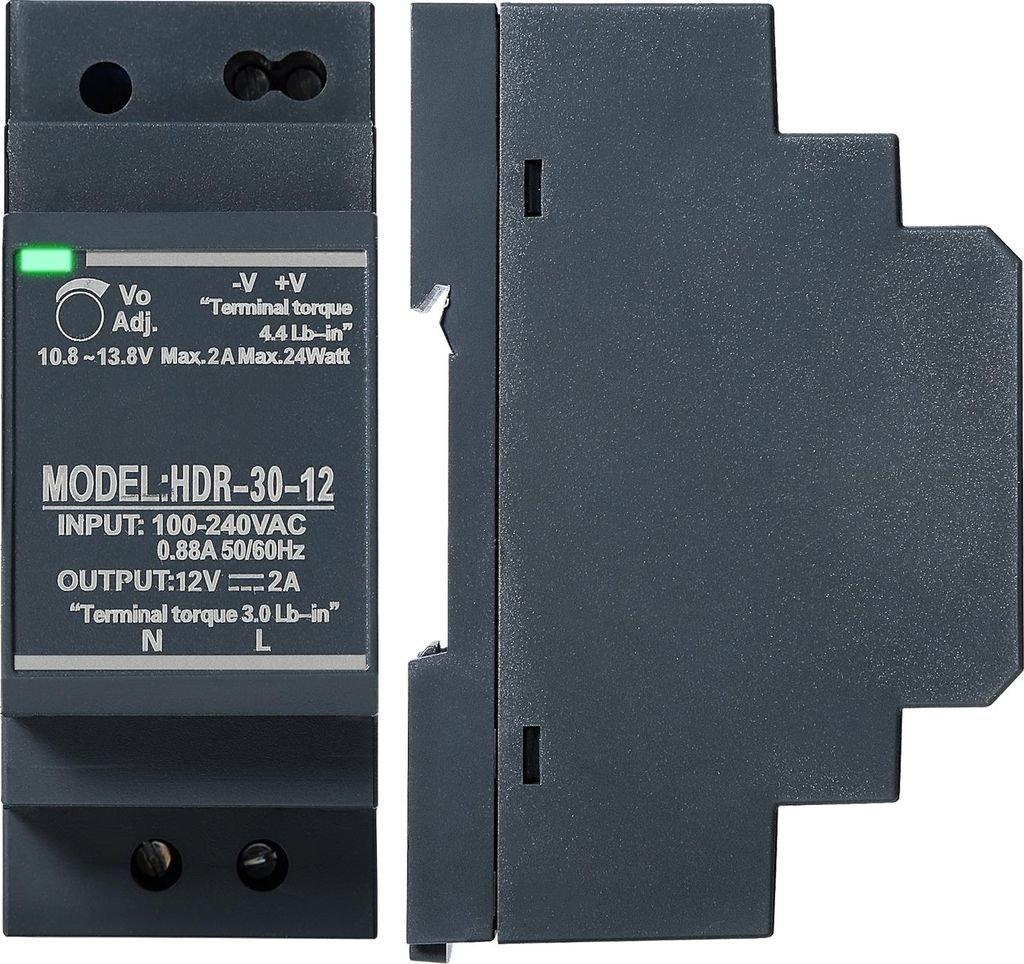 HDR-30-12 DIN-Schienen Schaltnetzteil 12V DC 2A 24W stabiles Industrienetzteil