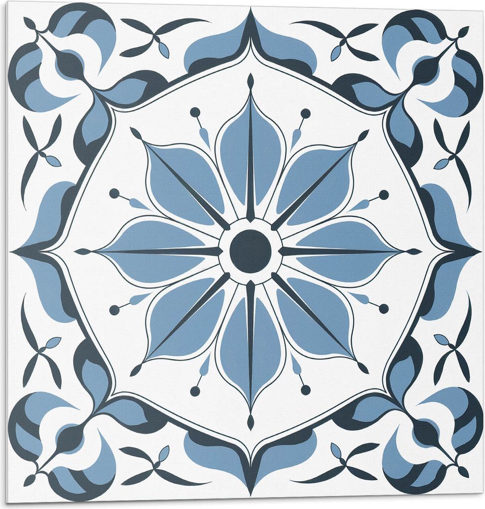 Blumenmuster Mit Details – Selbstklebende Fliesen – Wandverkleidung – Wandpaneel – PVC Fliesen – Vinylflisen – PCV Flisen – Selbstkle...