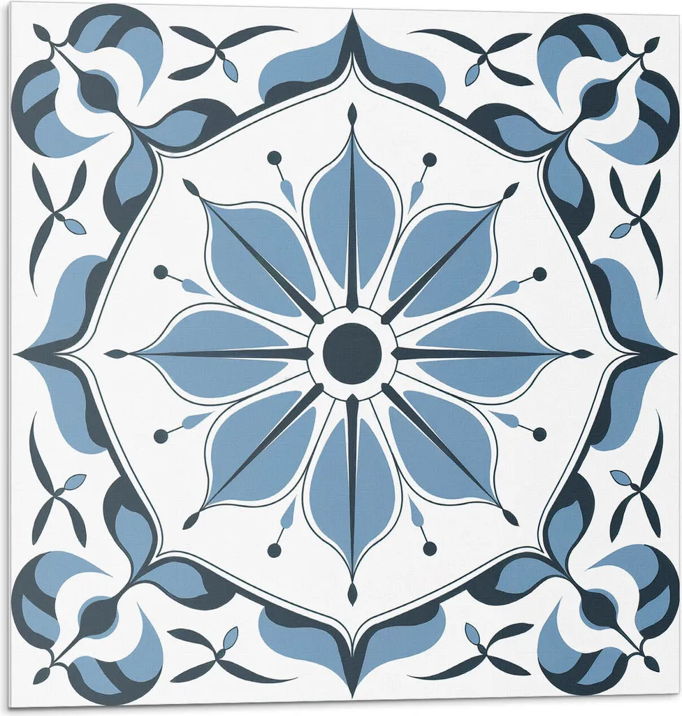 Pannello Murale 3D Autoadesivo 50x50cm - Decorazione Floreale - 4pz