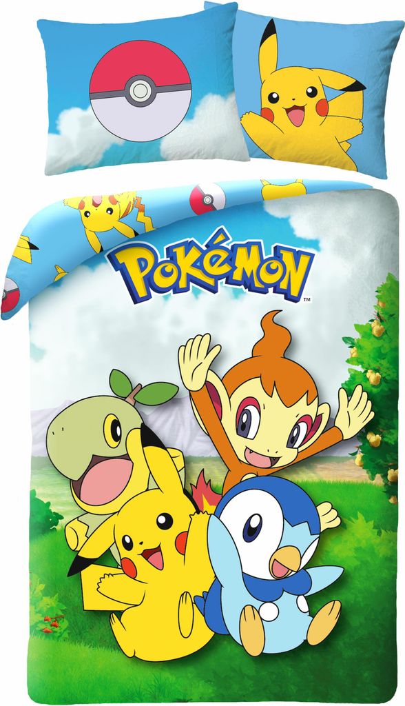 Biancheria da letto in cotone 140x200 Pokemon federa 70x90 Immagine del prodotto 