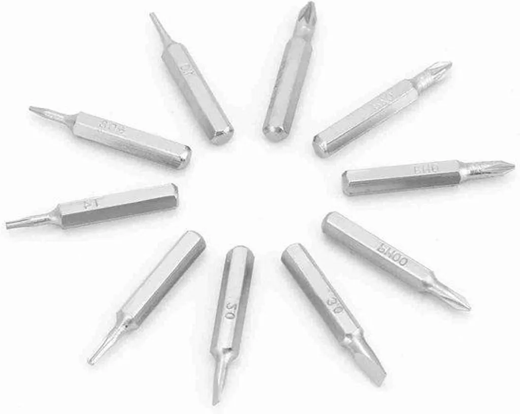 Jeu de 10 embouts de tournevis PH00 T4 T5 tige 4mm pour réparations