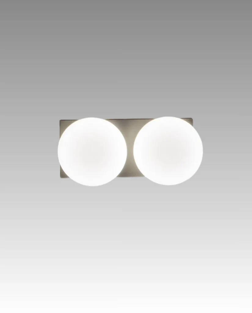 Luminaire de Plafond LED Moderne en Métal Gris avec Diffuseur Satiné