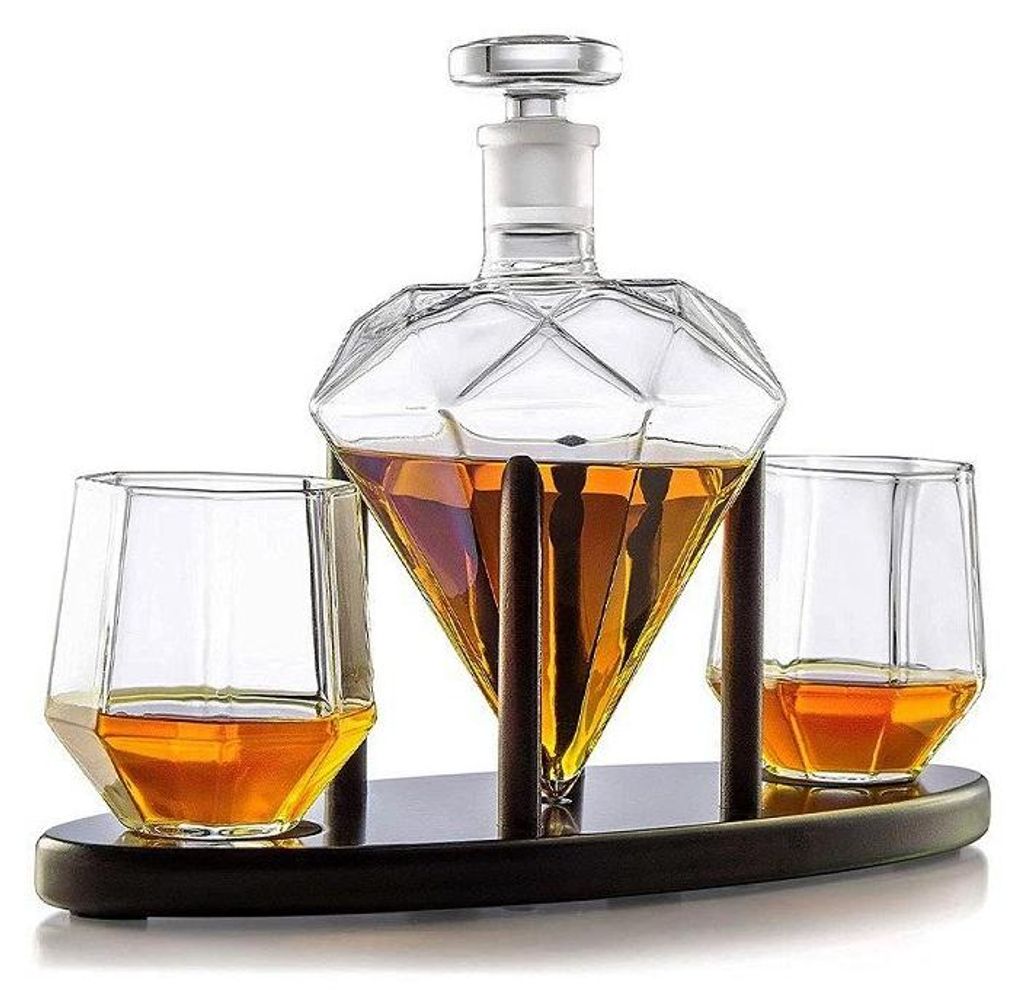 Karafka + Szklanki w Zestawie do Whisky w kształcie Zdjęcie produktu 