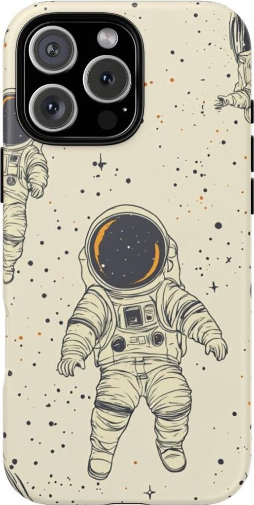 Schwebende Astronauten im Weltraum – Hülle Kompatibel mit iPhone 16 Pro Max
