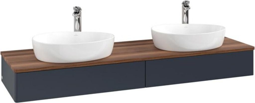 V&B Waschtischunterschrank ohne Frontstruktur Antao 160x50cm, HL, WBP w. wal, md bl. m Lac