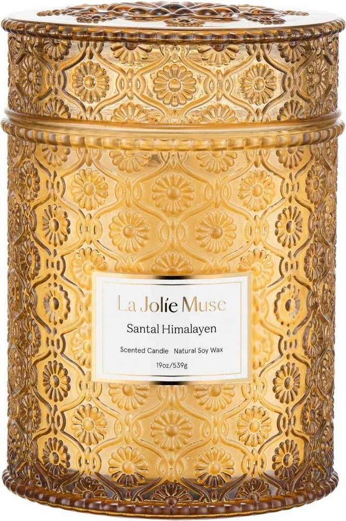 Bougie parfumée bois de santal pour ambiance zen et relaxation à la maison