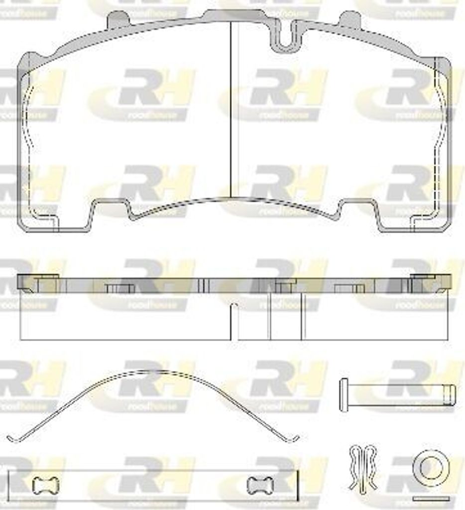ROADHOUSE Bremsbeläge Satz Hinten Bremsklötze JSX 21555.80