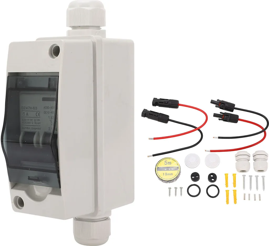 Sezionatore Solare 6A IP65 | Interruttore Magnetotermico DC AC Esterno