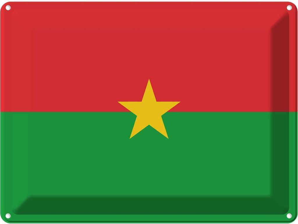 vianmo Blechschild 30x40 cm Burkina Fasos Faso Flagge Fahne Wappen