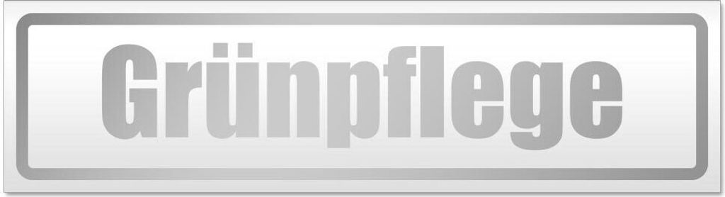 Kiwistar Grünpflege Magnetschild Schild magnetisch - 60cm Silber - Magnetfolie für Auto PKW Kfz