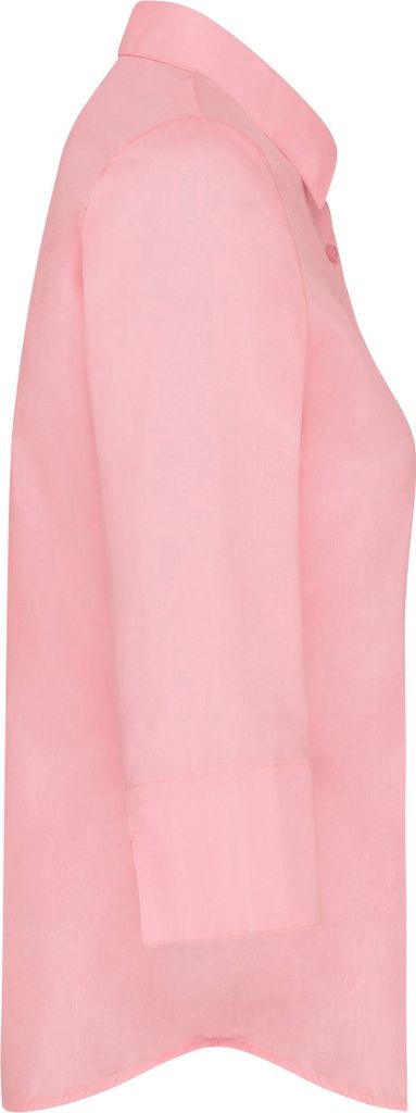 Kariban Popeline Hemd Baumwollpolyester 3/4-Ärmel pflegeleicht für Damen