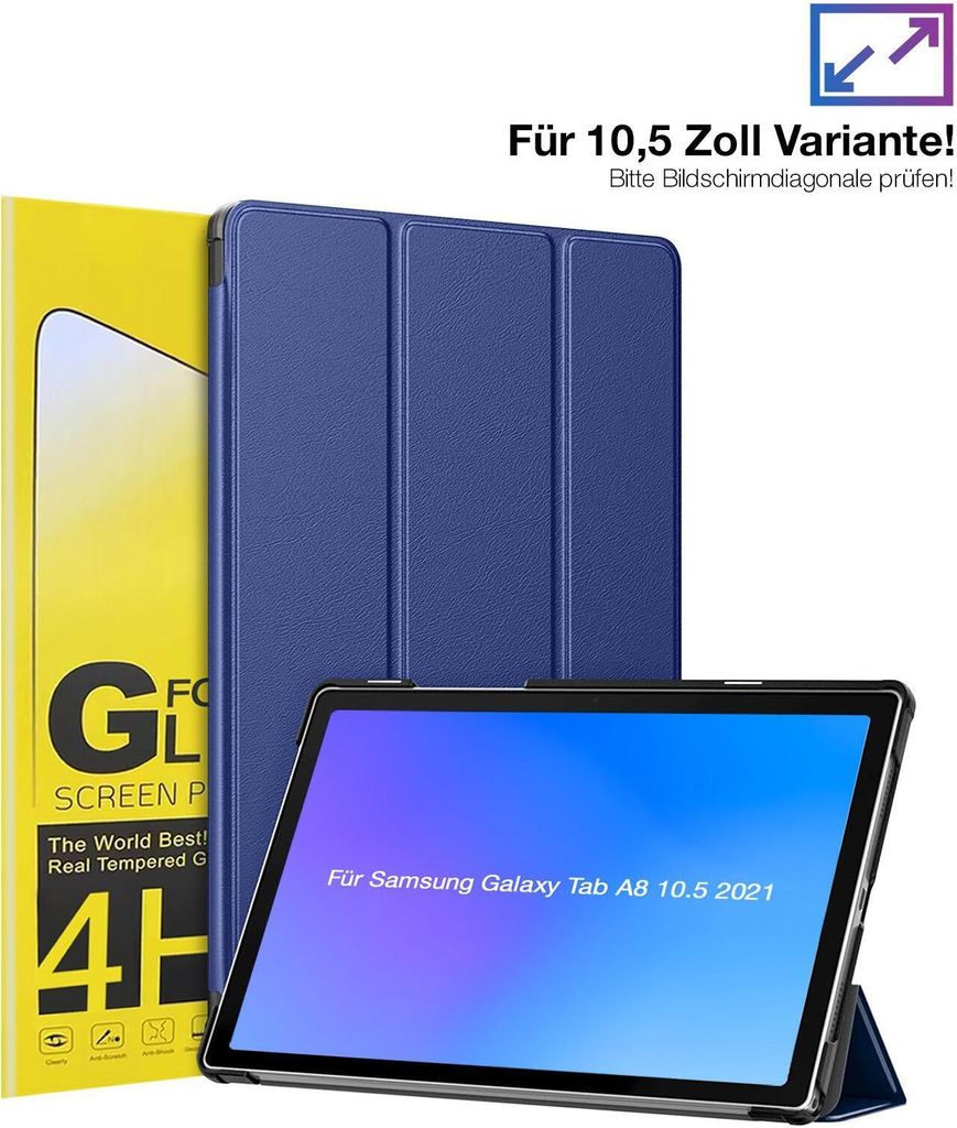 Schutzhülle + 2x 4H Displayfolie für Samsung Galaxy Tab A8 Produktbild 