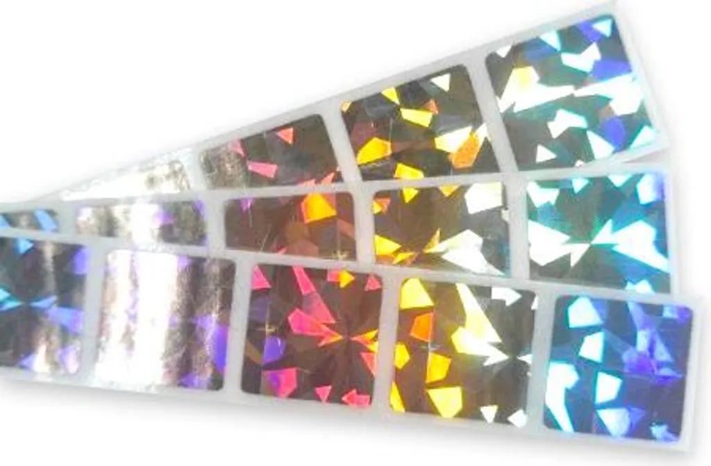 Cacher un message avec 10 autocollants à gratter carrés holographiques