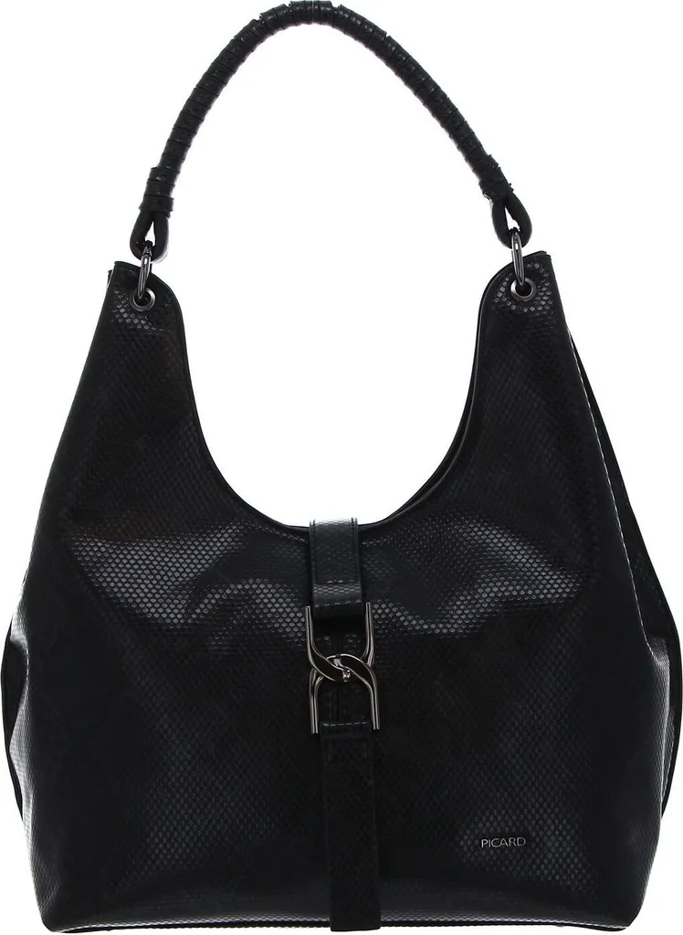 Sac hobo en cuir noir Picard Boa, le grand sac à main porté épaule