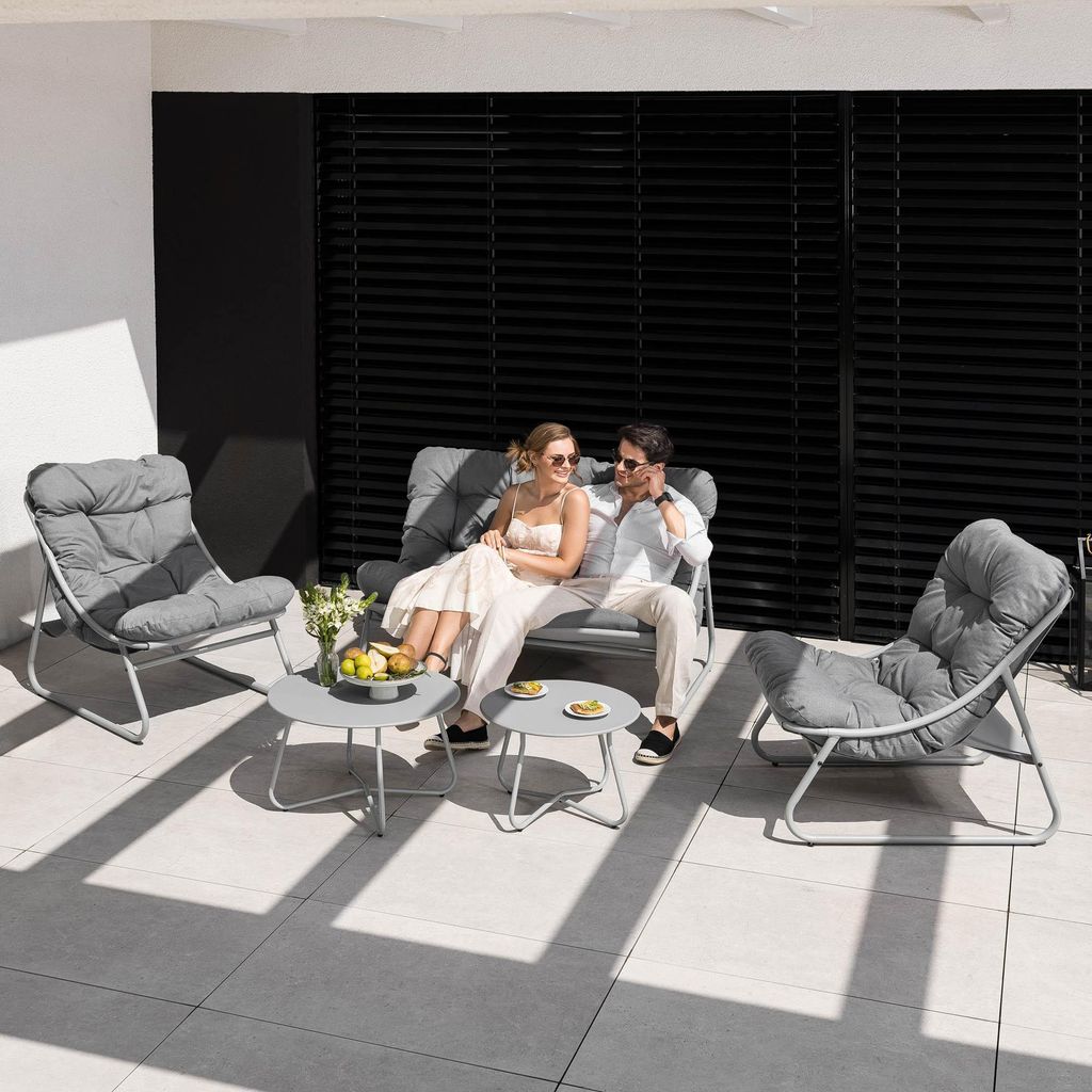 di volio Gartenmöbel Set ARSOLI – grau, moderne Produktbild 