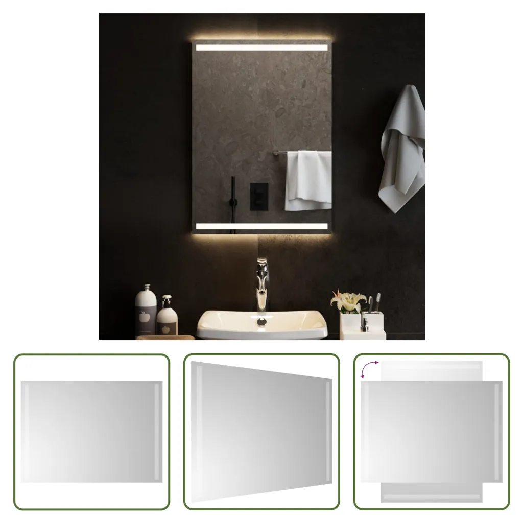 Specchio Bagno LED 50x70 cm The Living Store - Illuminazione Professionale
