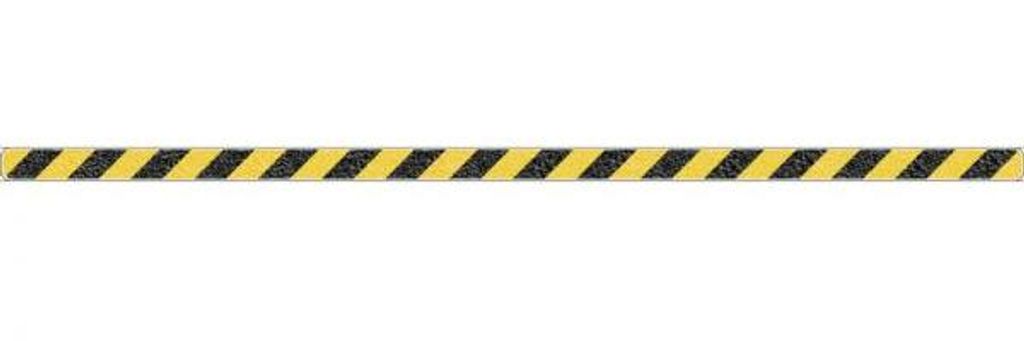 Dreifke Trittschutzstreifen gelb/schwarz, Alu, Antirutsch, 25x800 mm