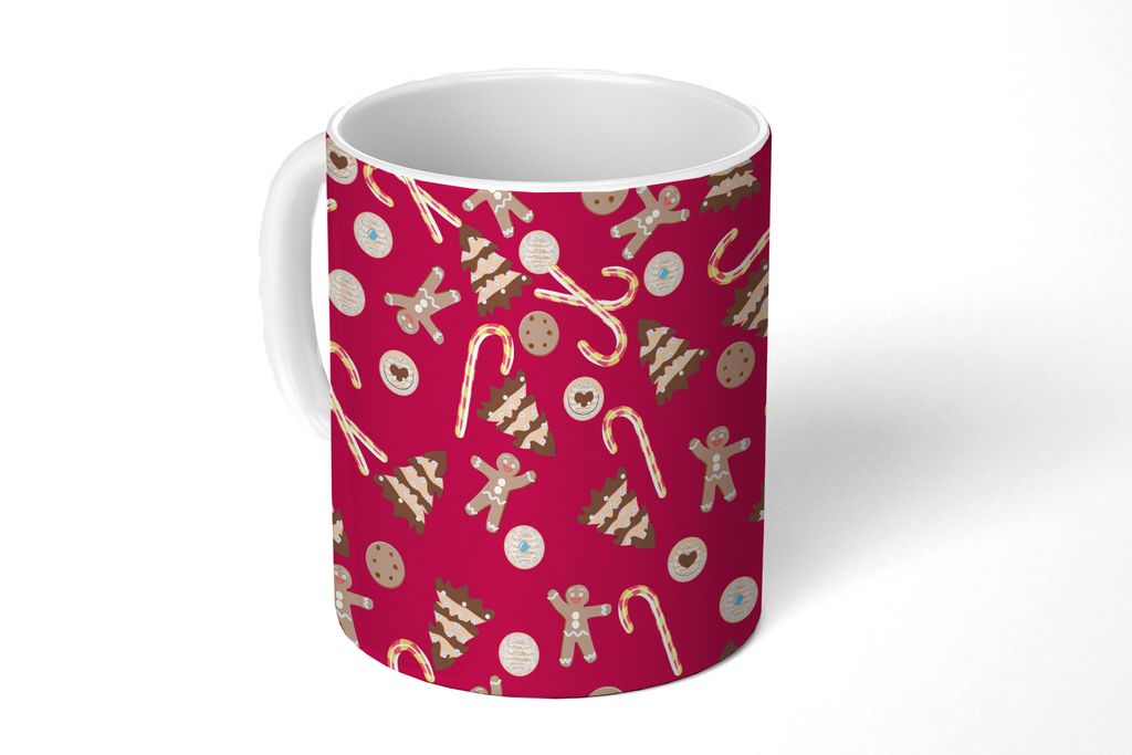 KitchenYeah Tasse Kaffeetasse Kaffeebecher 350 ml Weihnachten - Lebkuchen - Schnittmuster Teetasse - Fototasse - Becher - Keramikbecher - Teebech...