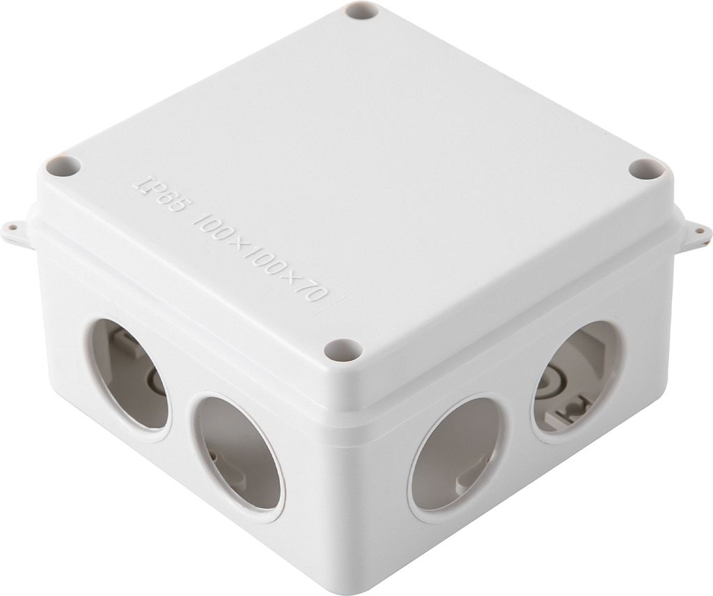 Abzweigdose IP65 wasserdicht staubdicht ABS-Kunststoff für elektronische Projektgehäuse Weiß 100×100×70mm