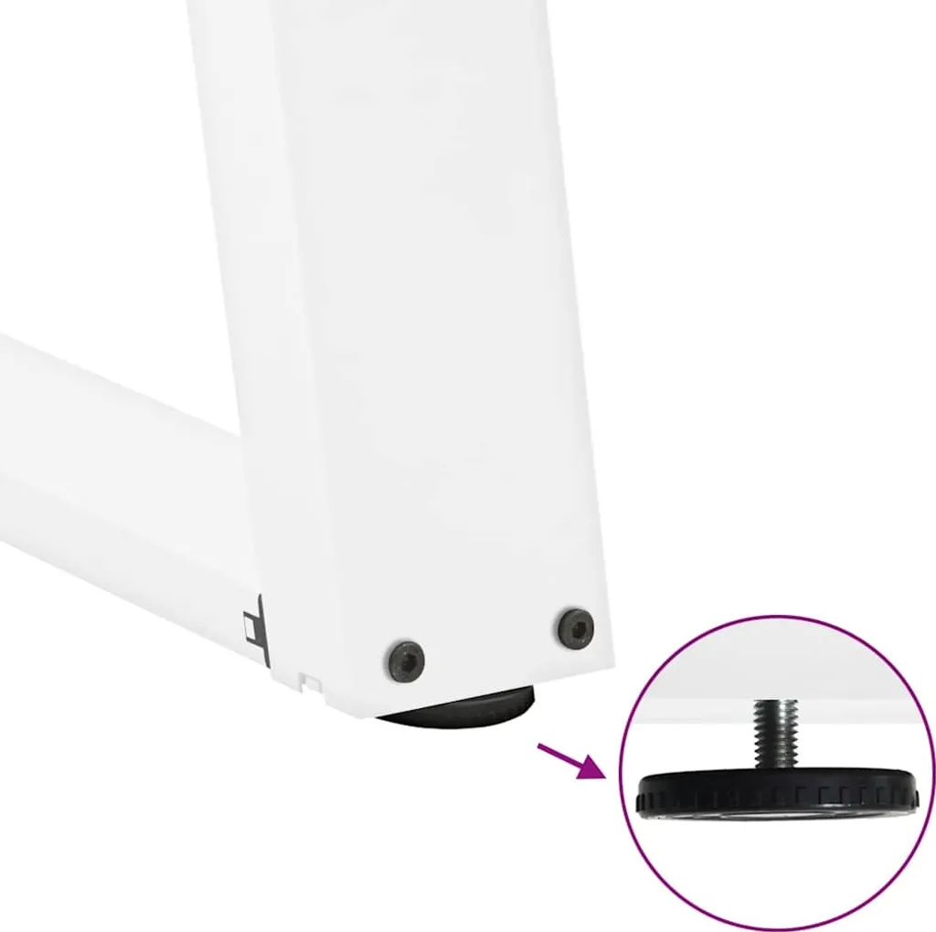 Gambe Tavolo Consolle a U in Acciaio Bianco 2 pz - 38x73 cm Offerta - 9