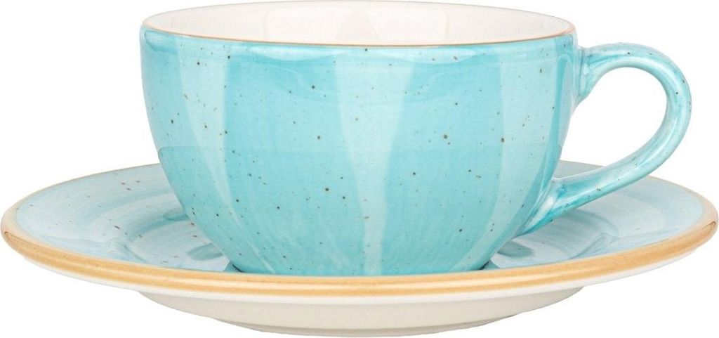 Bonna Aqua - Kaffeetassen und Untertasse - 250 cc - Porcelain - 6er set