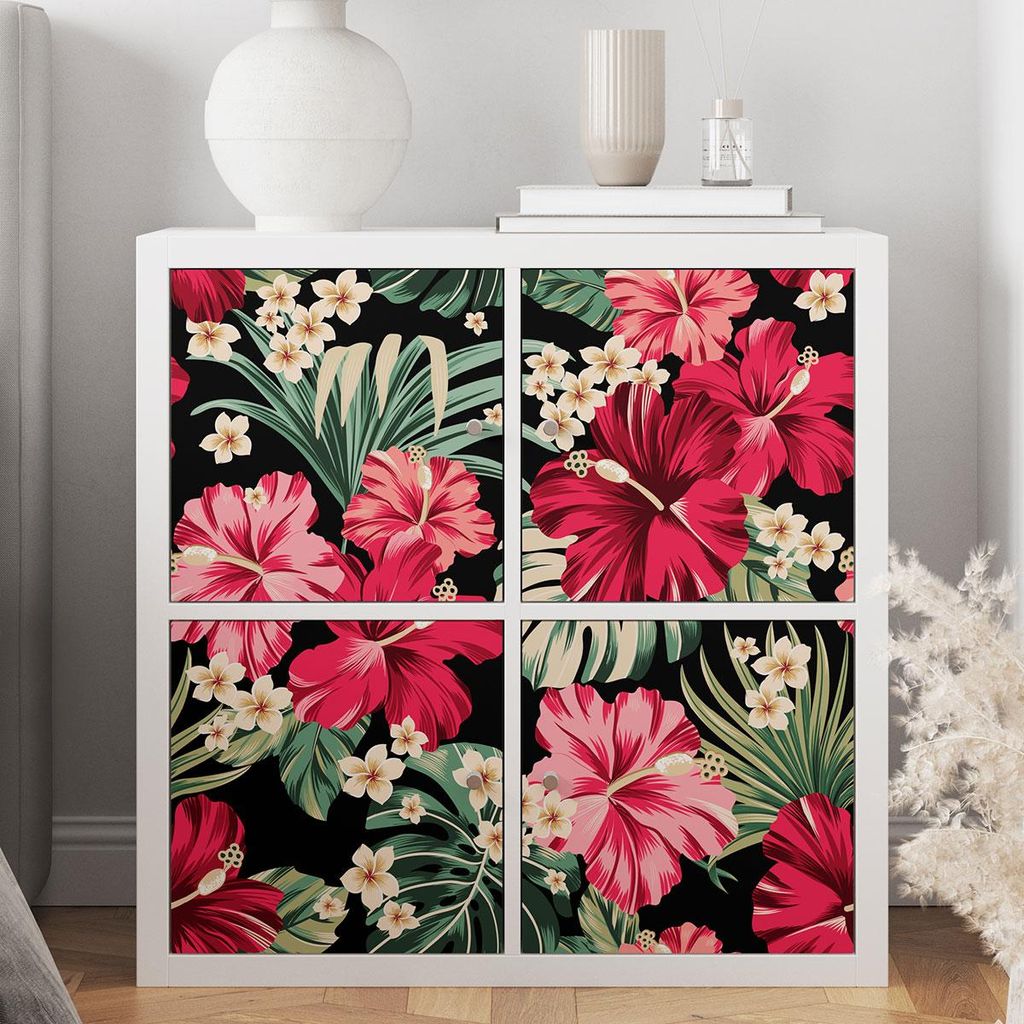 M?belaufkleber – Lumaléa – Blumen – Aufkleber + GLANZ-Schutz – 1 Aufkleber – 55 x 55 cm