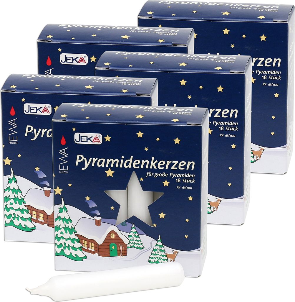 Pyramidová svíčka 18 bílá 18x105mm Obrázek produktu 11