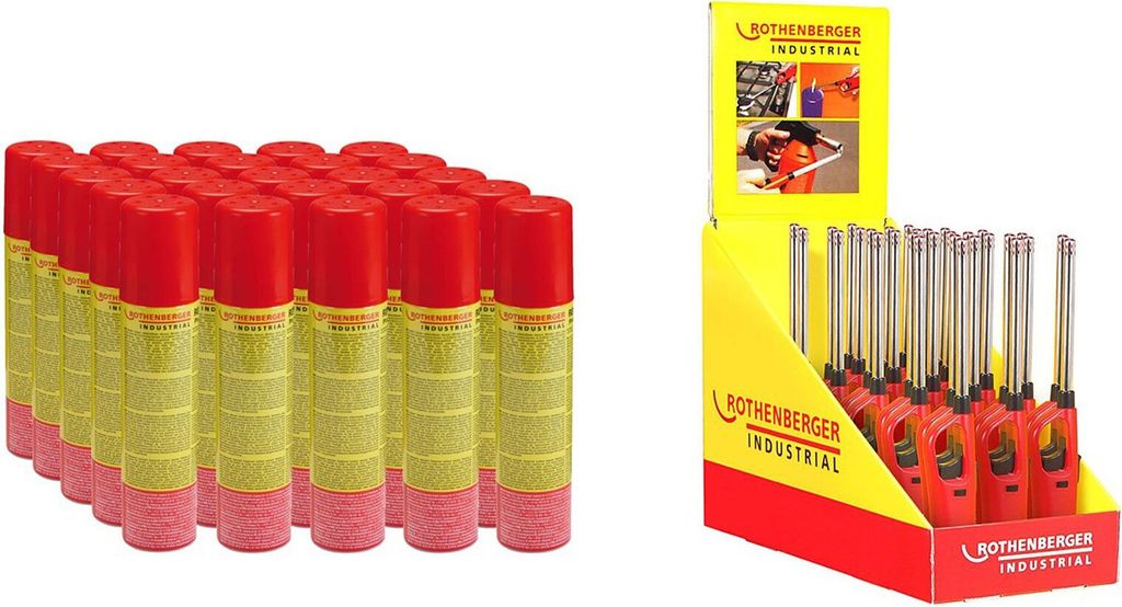 ROTHENBERGER Industrial 30x Gasanzünder Standard inkl. 25x Nachfüllgas - 1500005181
