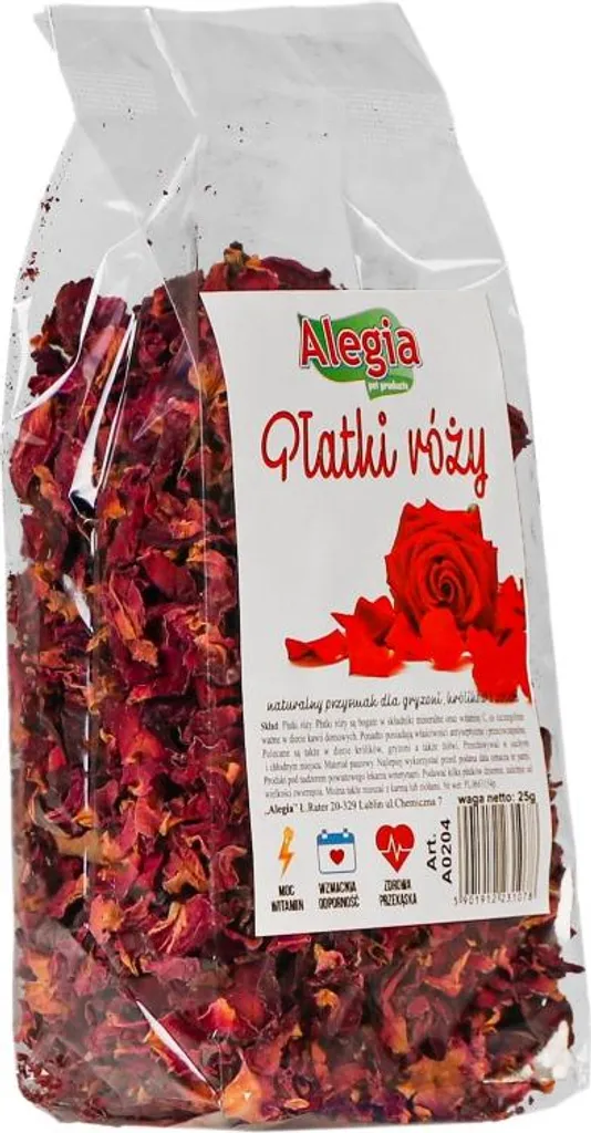 Pétales de Rose Alegia 25g - Friandise Riche en Fibres pour Rongeurs