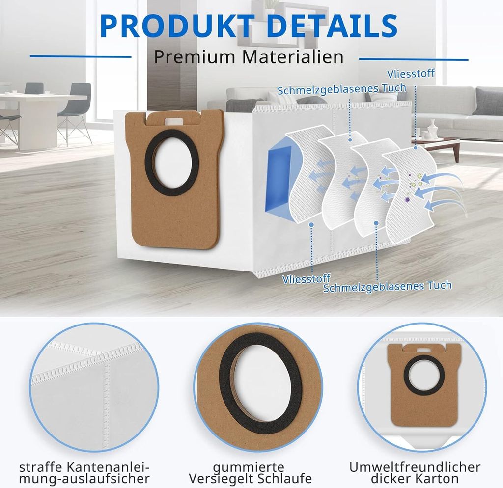 Staubbeutel Für Vexilar W11 Saugroboter - 4 Stück Vlies Beutel